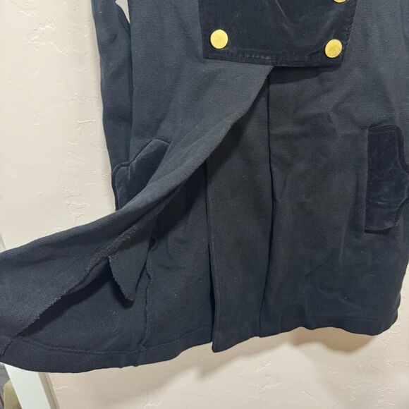 Bailey44 Black Cape Jacket size 4 with velvet accents - Picture 3 of 8